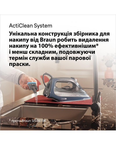 Утюг с парой Braun TexStyle 9 SI9682DB