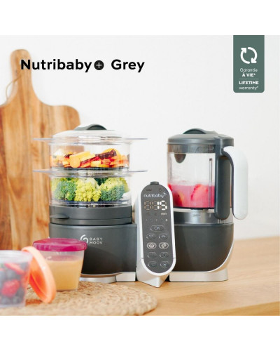 Детская пароварка-блендер Babymoov Nutribaby+ Gray (A001124)