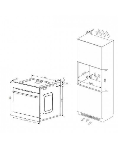 Духовка електрична Amica ED77589BA+ Q-TYPE PYRO