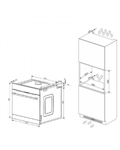 Духовка електрична Amica ED87689BA+ X-TYPE OPENUP