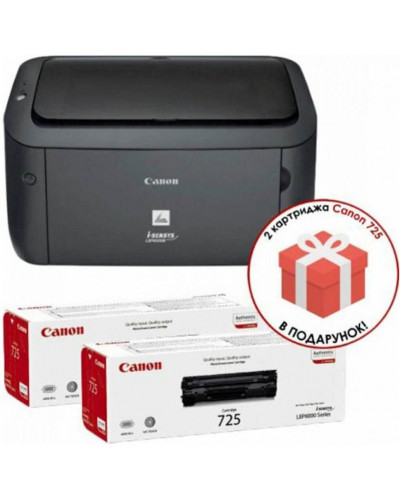 Принтер Canon i-SENSYS LBP6030B bundle 2 cartridges Canon 725 (8468B042)