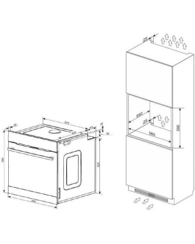 Духовка електрична Amica ED57638BA+ Q-TYPE WiFi