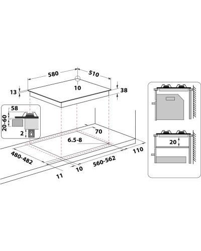 Варочная поверхность газовая Whirlpool TGML 660 NB