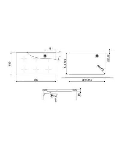 Варильна поверхня електрична SMEG SI2951D