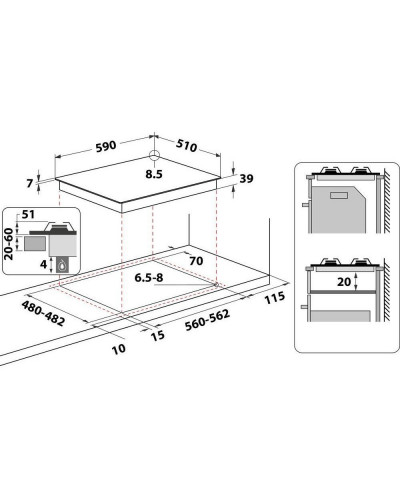 Варильна поверхня газова Whirlpool AKWL 628/IXL