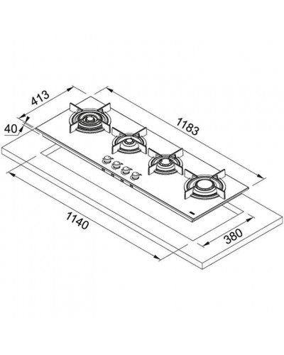 Варочная поверхность газовая Franke FHCR 1204 3G TC HE XA C 106.0496.078