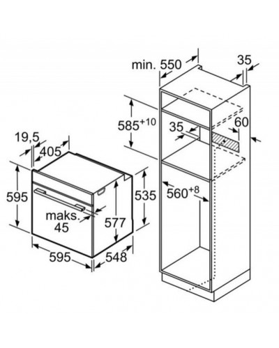 Духовка электрическая Bosch HMG636RS1