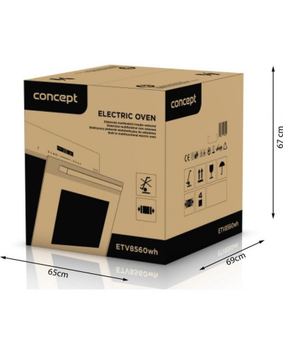 Духовка електрична Concept ETV8560WH