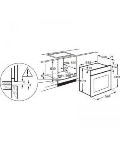 Духовка електрична Electrolux EOF3H40X