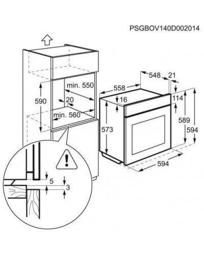Духовка электрическая Electrolux EOA5220FOR