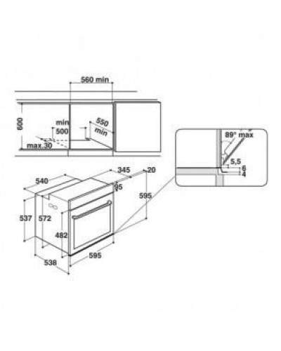 Духовка електрична Whirlpool W7 OM4 4S1 C