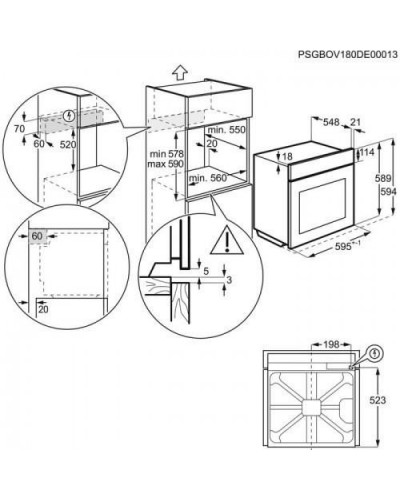 Духовка електрична Electrolux EOE7P31X