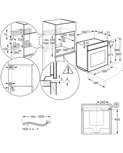 Духовка електрична Electrolux EOF5F50BX