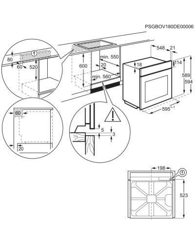 Духовка електрична Electrolux EOF3H50BK