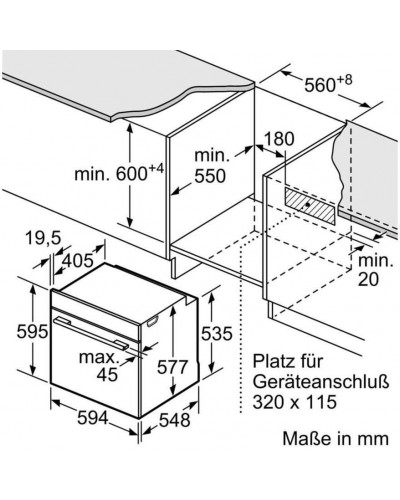 Духовка електрична Bosch HBG675BW1