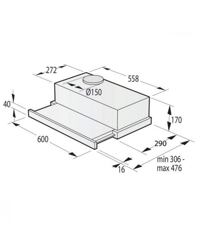 Витяжка телескопічна Gorenje TH64E4BG