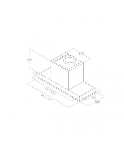 Витяжка вбудована Elica HIDDEN 2.0 IX/A/72