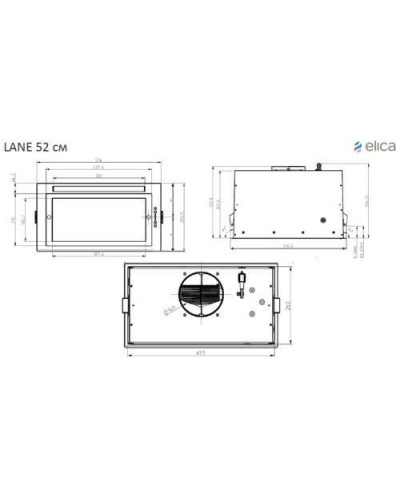 Вытяжка встраиваемая Elica LANE IX/A/52