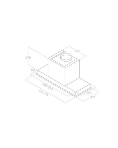 Витяжка вбудована Elica HIDDEN 2.0 IX/A/52