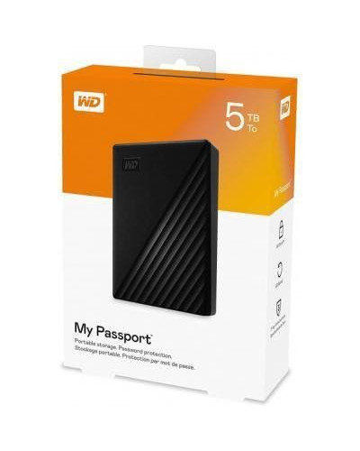 Жесткий диск WD My Passport 5 TB Black (WDBPKJ0050BBK-WESN)