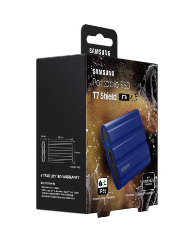 SSD накопичувач Samsung T7 Shield 1 TB Blue (MU-PE1T0R/EU)