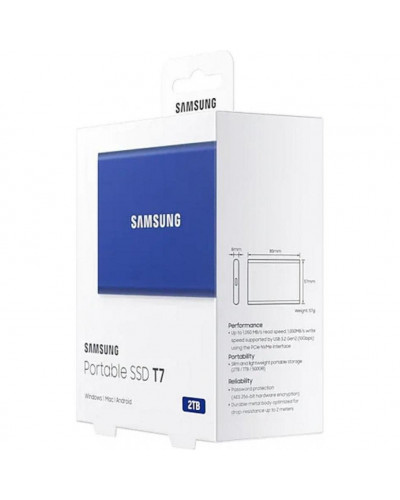 SSD накопичувач Samsung T7 2 TB Indigo Blue (MU-PC2T0H/WW)