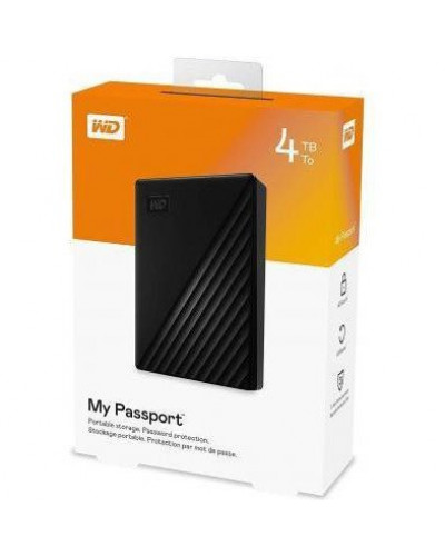 Жесткий диск WD My Passport 4 TB Black (WDBPKJ0040BBK-WESN)