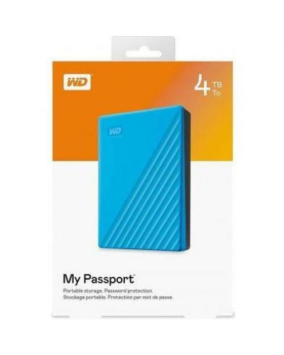 Жесткий диск WD My Passport 4 TB Blue (WDBPKJ0040BBL-WESN)