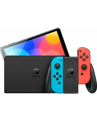 Портативна ігрова приставка Nintendo Switch OLED with Neon Blue and Neon Red Joy-Con (045496453442)