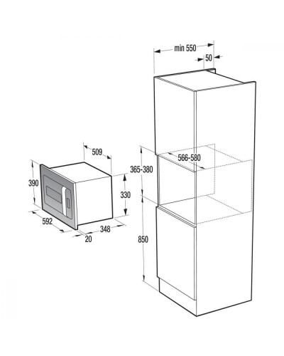 Микроволновка с грилем Gorenje BM235ORAW