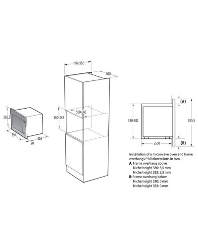 Мікрохвильовка з грилем Gorenje BMI251SG3BG