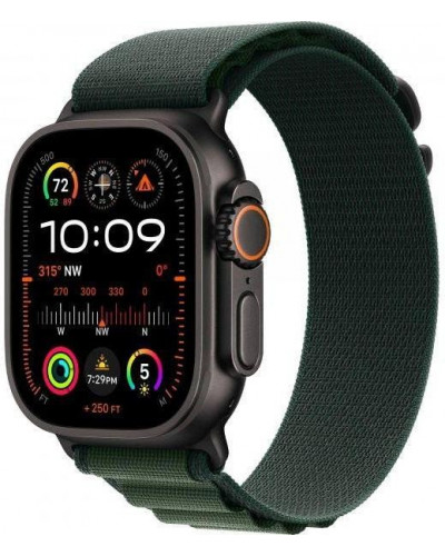 Смарт-годинник Apple Watch Ultra 2 GPS + Cellular 49mm Black Titan. Case w. Dark Green Alpine Loop - Medium (MX4R3)