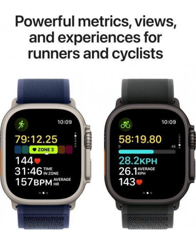 Смарт-годинник Apple Watch Ultra 2 GPS + Cellular 49mm Black Titan. Case w. Dark Green Alpine Loop - Medium (MX4R3)