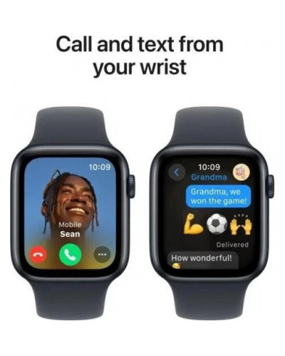 Смарт-годинник Apple Watch SE 2 GPS 44mm Midnight Aluminium Case w. Midnight Sport Band - S/M (MXEJ3/MXG13/MXGL3)