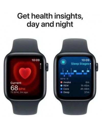 Смарт-годинник Apple Watch SE 2 GPS 44mm Midnight Aluminium Case w. Midnight Sport Band - S/M (MXEJ3/MXG13/MXGL3)