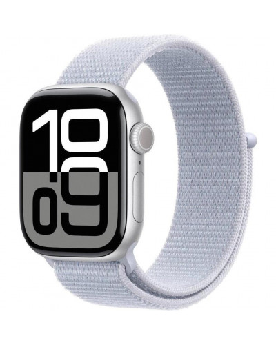 Смарт-годинник Apple Watch Series 10 GPS 42mm Silver Aluminum Case w. Blue Cloud Sport Loop (MWWD3)