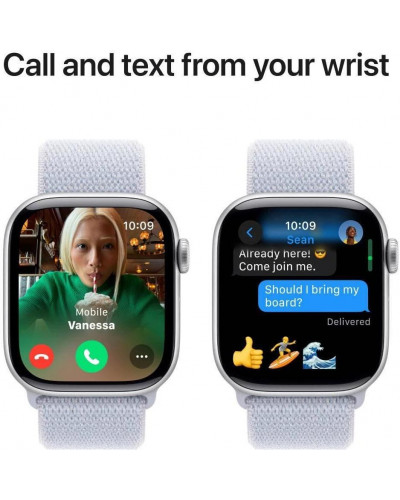 Смарт-годинник Apple Watch Series 10 GPS 42mm Silver Aluminum Case w. Blue Cloud Sport Loop (MWWD3)