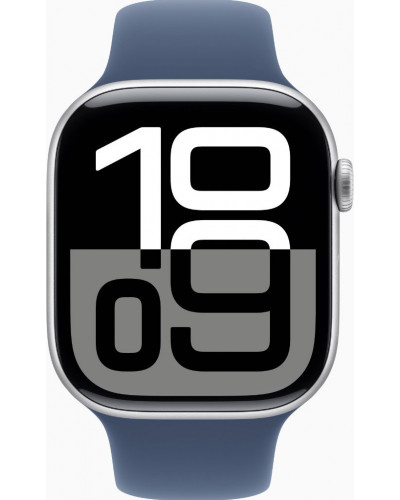 Смарт-годинник Apple Watch Series 10 GPS 46mm Silver Alu. Case w. Denim Sport Band - S/M (MWWL3)