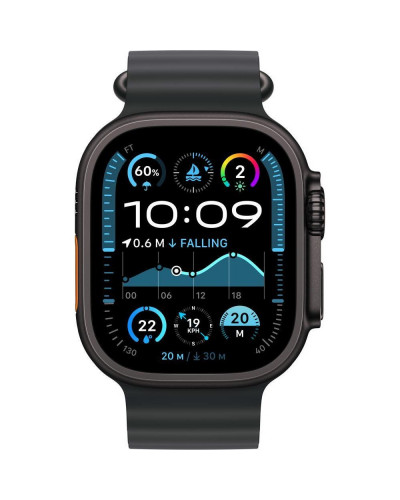 Смарт-годинник Apple Watch Ultra 2 GPS + Cellular 49mm Black Titanium Case w. Black Ocean Band (MX4P3)