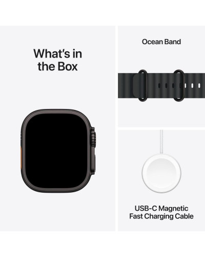 Смарт-годинник Apple Watch Ultra 2 GPS + Cellular 49mm Black Titanium Case w. Black Ocean Band (MX4P3)