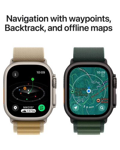 Смарт-годинник Apple Watch Ultra 2 GPS + Cellular 49mm Black Titanium Case w. Black Ocean Band (MX4P3)