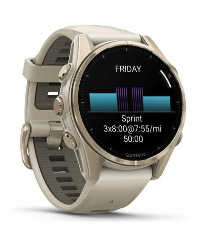 Смарт-годинник Garmin Fenix 8 43mm AMOLED Sapphire Soft Gold w. Fog Gray/Dark Sandstone S. Band (010-02903-10/11/18)