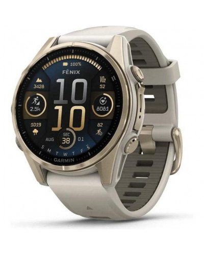 Смарт-годинник Garmin Fenix 8 43mm AMOLED Sapphire Soft Gold w. Fog Gray/Dark Sandstone S. Band (010-02903-10/11/18)