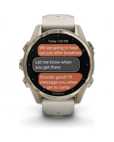 Смарт-годинник Garmin Fenix 8 43mm AMOLED Sapphire Soft Gold w. Fog Gray/Dark Sandstone S. Band (010-02903-10/11/18)
