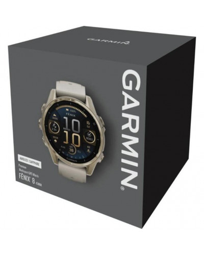 Смарт-годинник Garmin Fenix 8 43mm AMOLED Sapphire Soft Gold w. Fog Gray/Dark Sandstone S. Band (010-02903-10/11/18)