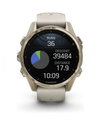 Смарт-годинник Garmin Fenix 8 43mm AMOLED Sapphire Soft Gold w. Fog Gray/Dark Sandstone S. Band (010-02903-10/11/18)