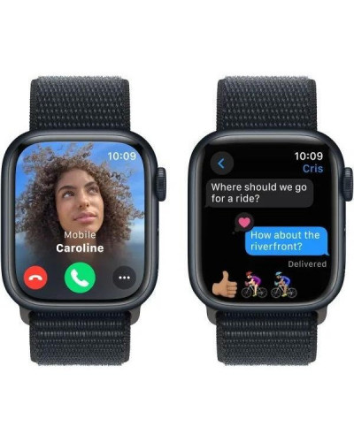 Смарт-годинник Apple Watch Series 9 GPS + Cellular 41mm Midnight Alu. Case w. Midnight Sport Loop (MRHU3)