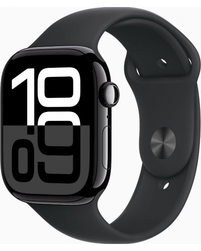Смарт-годинник Apple Watch Series 10 GPS + Cellular 46mm Jet Black Alu. Case w. Black Sport Band - M/L (MWY43)