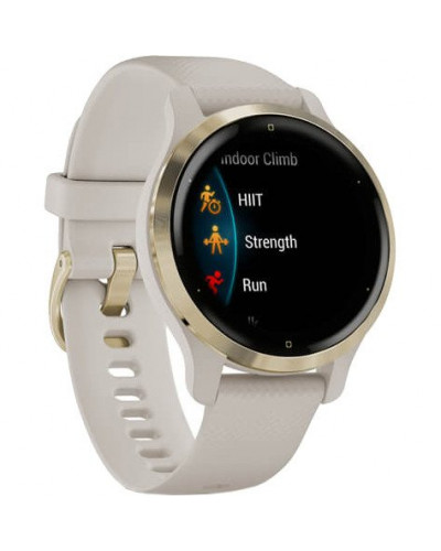 Смарт-годинник Garmin Venu 2S Light Gold Stainless Steel Bezel with Light Sand Case and Silicone Band (010-02429-01/11)