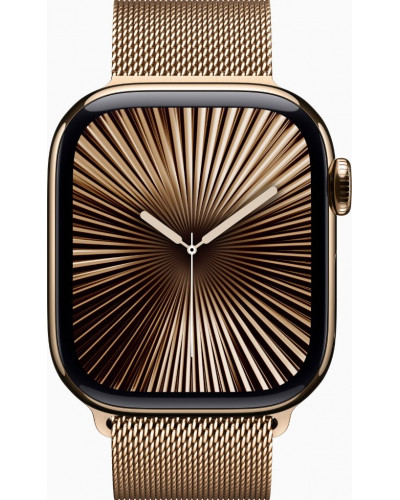 Смарт-годинник Apple Watch Series 10 GPS + Cellular 42mm Gold Titanium Case w. Gold Milanese Loop (MX083)